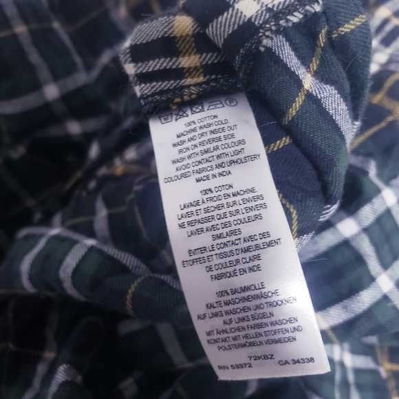 French Connection Plaid Patchwork V-Neck Flannel Blouse - Picture 14 of 14